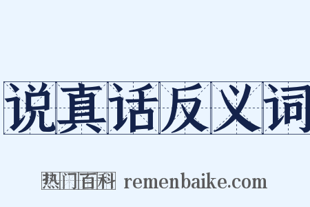 说真话反义词是什么意思的图片
